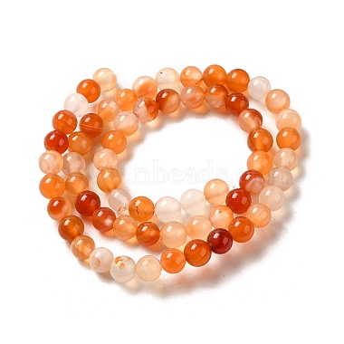 Natural Agate Beads Strands(G-F417-01-6mm)-4