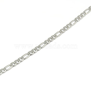 304 Stainless Steel Figaro Chain Necklace Making(X-STAS-A028-N025P)-2