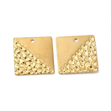 Real 18K Gold Plated Square 304 Stainless Steel Pendants