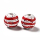 Independence Day Theme Printed Natural Wooden Beads(WOOD-L020-B03)-2