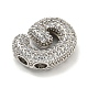 Platinum Plated Brass Micro Pave Cubic Zirconia Pendants(KK-L073-001P-G)-2