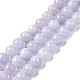 naturels teints en blanc perles de jade brins(G-M402-C04-04)-1