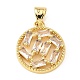 Real 18K Gold Rack Plating Brass Micro Pave Cubic Zirconia Pendants(ZIRC-L100-144G-01)-1