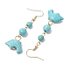 Boucles d'oreilles turquoise synthétiques(EJEW-JE05849-04)-4