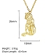 collar con colgante de acero inoxidable chapado en oro real de 18k(GF1493-10)-1