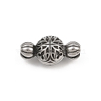 316 Surgical Stainless Steel Magnetic Clasps, Round, Antique Silver, 8x16x7.5mm, separate: 8x12x6mm(STAS-Z165-10AS-03)