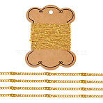 Soldered Brass Covered Iron Link Chains, Golden, 2x1.5x0.3mm, about 16.40 Feet(5m)/Set(CH-TA0001-06C)