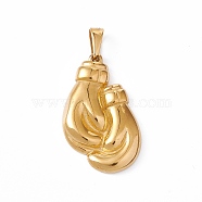Vacuum Plating 304 Stainless Steel Pendants, Gloves Charm, Golden, 41x26x4.5mm, Hole: 8x4mm(STAS-H170-29G)