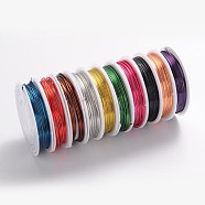 Round Copper Jewelry Wire, Lead Free & Cadmium Free & Nickel Free, Mixed Color, 18 Gauge, 1mm, about 8.2 Feet(2.5m)/roll(CWIR-CW1mm)