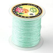 Round Metallic Thread, Embroidery Thread, 6-Ply, Light Cyan, 0.6mm, about 87.48 yards(80m)/roll(MCOR-L001-0.6mm-22)