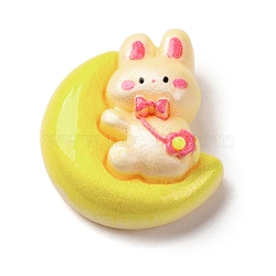 Resin Cabochons, Rabbit, 20.5x18.5x8.5mm(CRES-Z010-03M)