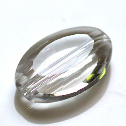 Imitation Austrian Crystal Beads, Grade AAA, Faceted, Oval, Clear, 9.5x6x3mm, Hole: 0.7~0.9mm(SWAR-F072-9x6mm-01)