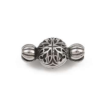 316 Surgical Stainless Steel Magnetic Clasps, Round, Antique Silver, 8x16x7.5mm, separate: 8x12x6mm