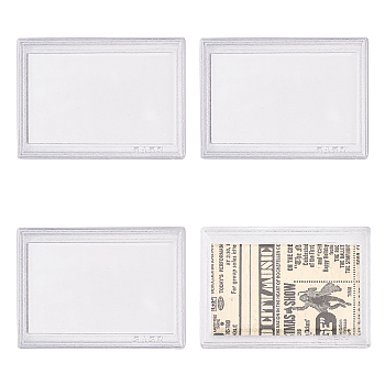 Transparent Acrylic Stamp Storage Boxes, Rectangle, Clear, 9.7x7x1cm, Inner Size: 8.4x5.2cm