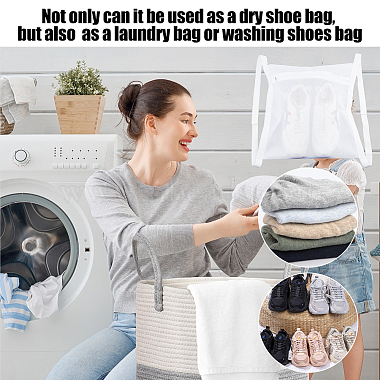 Polyester Mesh Shoe Cleaning Laundry Zipper Bags(ABAG-WH0044-66A)-6