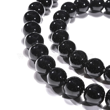 Synthetic Black Stone Beads Strands(GSR12mmC044)-5