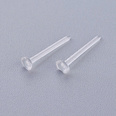 Clear Plastic Stud Earrings