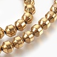Electroplated Non-magnetic Synthetic Hematite Bead Strand(G-E498-12B-01)-1