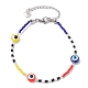 Resin Evil Eye & Glass Seed Beaded Bracelets(BJEW-MZ00050)-1