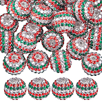 40Pcs Resin Rhinestone Round Beads, with Acrylic Beads Inside, Colorful, 20mm, Hole: 2~2.5mm(RESI-SC0003-54)
