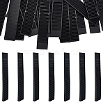 48Pcs PE Furniture Levelers Pads, Rectangle, Black, 197x36x2~7mm(AJEW-GO0002-98)