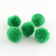 DIY Doll Craft Pom Pom Yarn Pom Pom Balls, Green, 20mm, about 500pcs/bag(AJEW-S006-20mm-13)