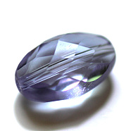 Imitation Austrian Crystal Beads, Grade AAA, Faceted, Oval, Lilac, 13x10x7mm, Hole: 0.9~1mm(SWAR-F063-13x10mm-04)