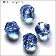 Imitation Austrian Crystal Beads, Grade AAA, Faceted, Polygon, Cornflower Blue, 10mm, Hole: 0.9~1mm(SWAR-F085-10mm-14)