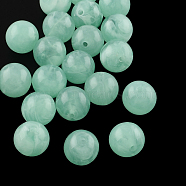 Round Imitation Gemstone Acrylic Beads, Medium Aquamarine, 20mm, Hole: 3mm, about 110pcs/500g(OACR-R029-20mm-26)