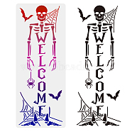 PET Hollow Out Drawing Painting Stencils, for DIY Scrapbook, Photo Album, Skeleton Pattern, 400x1000mm(DIY-WH0426-0014)