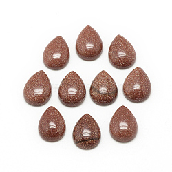 Synthetic Goldstone Cabochons, teardrop, 25x17~18x6mm(G-R417-18x25-47)