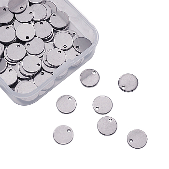 100pcs 304 Stainless Steel Stamping Blank Tag Pendants for Bracelet Earring Pendant Charms, Flat Round, 10x0.6mm