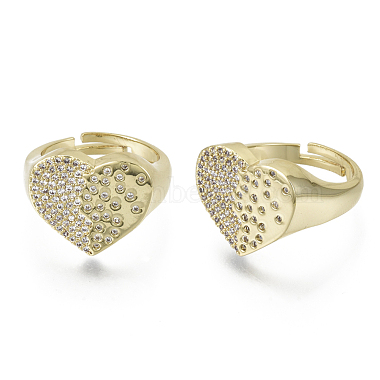 Clear Brass+Cubic Zirconia Finger Rings