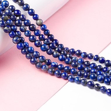 Chapelets de perles en lapis-lazuli naturel(G-F561-5mm-G)-4