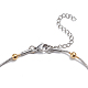 304 Stainless Steel Round Snake Chain Anklets(AJEW-G024-13A)-2
