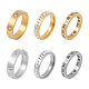 6Pcs 6 Style 201 Stainless Steel Hollow Roman Numerals Finger Ring Set with Rhinestone(RJEW-AN0001-21)-1