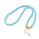 Ployester Core-Wrapped Round Cord Necklace Making(KK-CBACFA2-03G-22)-1