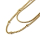 304 Stainless Steel Double-Layer Necklace(NJEW-Q321-01G)-3