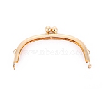 Iron Kiss Lock Purse Frame Handle, for Coin Purse Making, Light Gold, 105mm(PW-WGA416C-01)