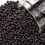 TOHO Round Seed Beads, Japanese Seed Beads, (6CF) Transparent Frost Amethyst, 11/0, 2.2mm, Hole: 0.8mm, about 5555pcs/50g(SEED-XTR11-0006CF)