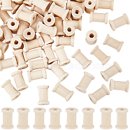 80Pcs Wooden Empty Spools for Wire, Thread Bobbins, BurlyWood, 2.3x1.4cm(TOOL-SC0001-55)