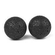 Natural Lava Rock Beads, No Hole/Undrilled, Round, for Cage Pendant Necklace Making, 55.5mm(G-M358-01D)
