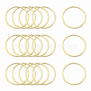 Ion Plating(IP) 304 Stainless Steel Linking Ring, Nickel Free, Round Ring, Golden, 30x0.8mm(X-STAS-S079-13-B06-NF)