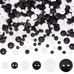 600Pcs 6 Style Nylon & Resin Tiny Button Sets, Micro Buttons, Sewing Buttons, 2-Hole, Mixed Color, 4.5x1.5mm, Hole: 0.8mm, 100pcs/style(BUTT-FG0001-18)
