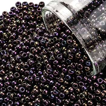 TOHO Round Seed Beads, Japanese Seed Beads, (6CF) Transparent Frost Amethyst, 11/0, 2.2mm, Hole: 0.8mm, about 5555pcs/50g