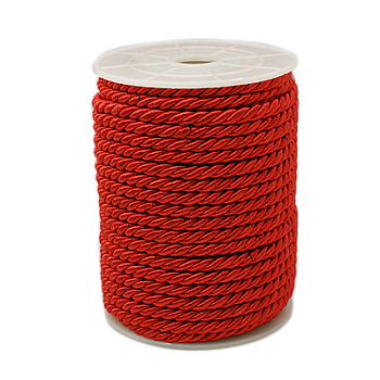 Twisted Nylon Thread, Red, 5mm, about 18~19yards/roll(16.4m~17.3m/roll)
