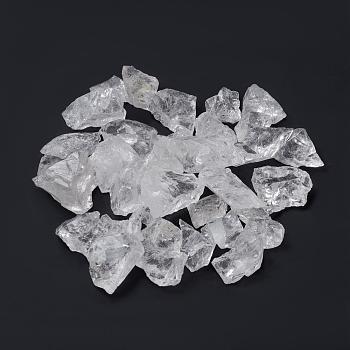 Rough Raw Natural Quartz Crystal Beads, Rock Crystal Beads, for Tumbling, Decoration, Polishing, Wire Wrapping, Wicca & Reiki Crystal Healing, No Hole/Undrilled, Nuggets, 30~50x32~38x19~26mm, about 30pcs/1000g
