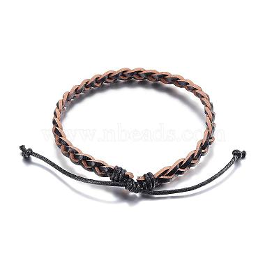 Adjustable Braided Leather Cord Bracelets(BJEW-P099-21)-3
