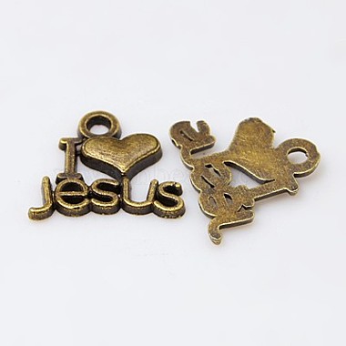 Antique Bronze Word Alloy Charms