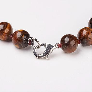 Natural Tiger Eye Beads Necklaces(NJEW-F138-10mm-02)-3